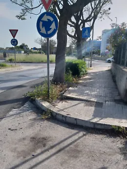 &ldquo;Siracusa: se non inciampi, stai sbagliando strada.  Scivolo disabili conquistato dalle erbacce&rdquo;