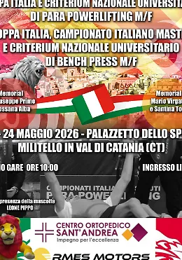 Militello in Val di Catania . Tre Giorni di Sport, Inclusione e Grande Pesistica