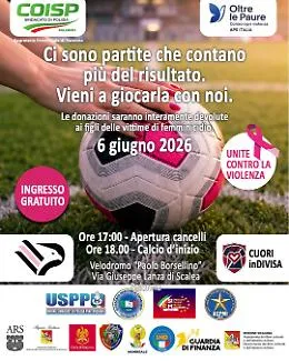 Cuori inDIVISA al Velodromo di Palermo: calcio, musica e comicit&agrave; contro la violenza sulle donne.