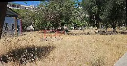 Erba alta, zecche e giochi rotti: il cortile della scuola Wojtyla-Chindemi abbandonato
