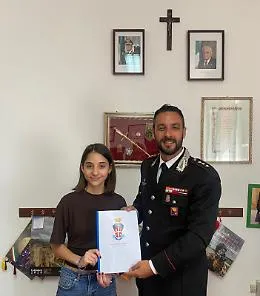 Misilmeri, tesina sui carabinieri all&rsquo;esame di terza media: l'Arma ringrazia Aurora Geraci

