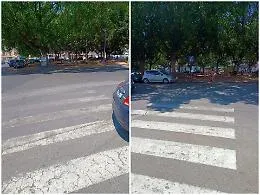 Piazza Abramo Lincoln, Catania: strisce pedonali sbiadite e cartelli ruotati mettono a rischio pedoni e automobilisti