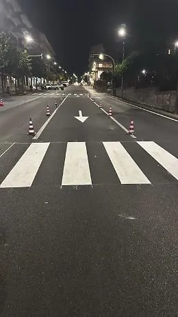 Ragusa, segnaletica orizzontale rinnovata in via Di Vittorio