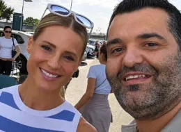 Hunziker e la figlia  Aurora atterrano a  Catania per il matrimonio da favola con Goffredo Cerza