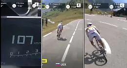 A 107 km/h gi&ugrave; dal Tourmalet: il video della picchiata da brividi di Tadej Pogacar