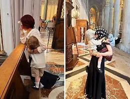 Sharon e Kelly Osbourne a Palermo: preghiere e ceri a Santa Rosalia e nel Duomo di Monreale con il piccolo Sidney