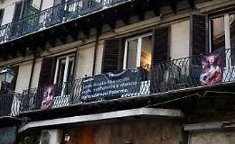 Striscioni di Addiopizzo ai Quattro Canti: &laquo;Santa Rosalia, liberaci dalla mafia, dall'indifferenza e dal silenzio&raquo;