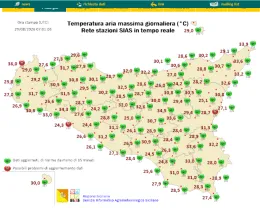 Sicilia al culmine dell'ondata subtropicale: gi&agrave; alle 7 del mattino punte di 36&deg;C a Erice e tre allerte rosse