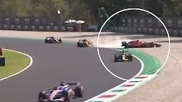Leclerc fuori a Monza: violento impatto alla Parabolica