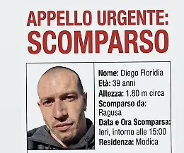 Ragusa, &egrave; scomparso un 39enne: chi lo ha visto?