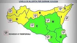 Temporali in arrivo sulla Sicilia: allerta gialla in cinque province e temperature in calo