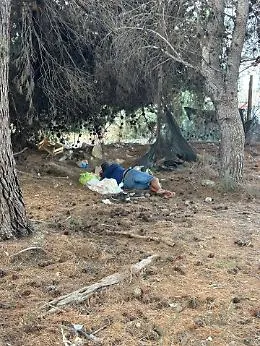 Vittoria, i volontari vanno a pulire il boschetto dai rifiuti e trovano un senzatetto che dormiva
