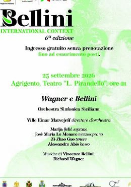 Wagner incontra Bellini ad Agrigento: serata sinfonica gratuita al Teatro Luigi Pirandello