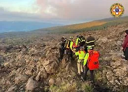 Escursionista 62enne soccorsa alla Grotta del Gelo: tecnici Etna nord e sud in azione