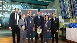 Atletica: festa Fiamme Gialle, consegnate le medaglie europee ad Antonella Palmisano e Davide Re 
