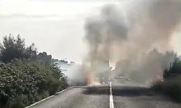 Ragusa, auto in fiamme lungo la strada dei Cento Pozzi