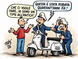 Il pusher, appena scarcerato, va in commissariato con la Vespa sparita a Milano nel 1984