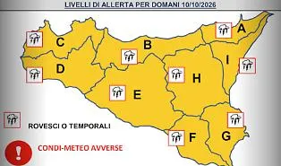 Sicilia, allerta arancione diramata alla Protezione civile: supercelle temporalesche in avvicinamento