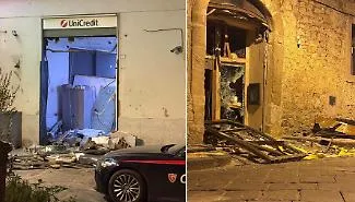 Doppio assalto a Mazzarino: spaccata a Unicredit e ad una gioielleria con mezzi pesanti