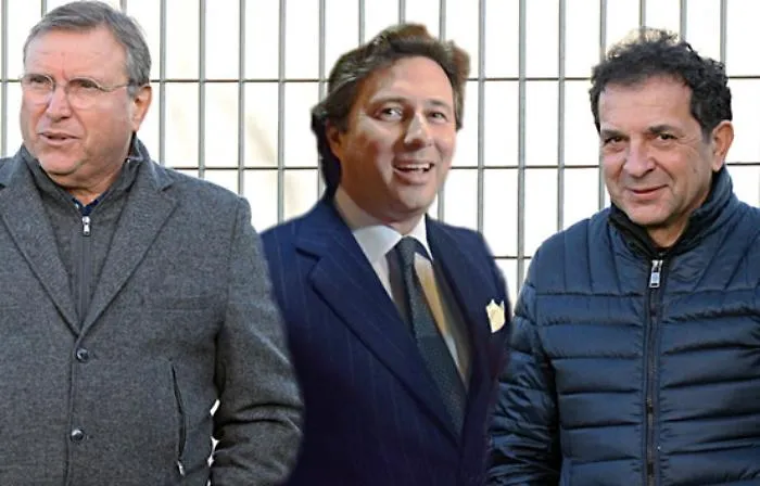 Un fotomontaggio con Pietro Lo Monaco, Raffaello Follieri e Nino Pulvirenti