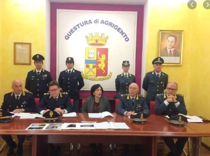 La conferenza stampa alla questura di Agrigento