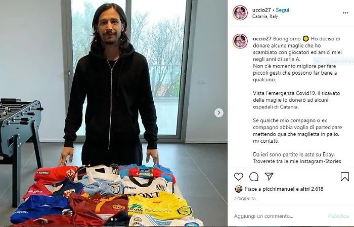 La maglia del Papu Gomez all'asta per finanziare gli ospedali di Catania