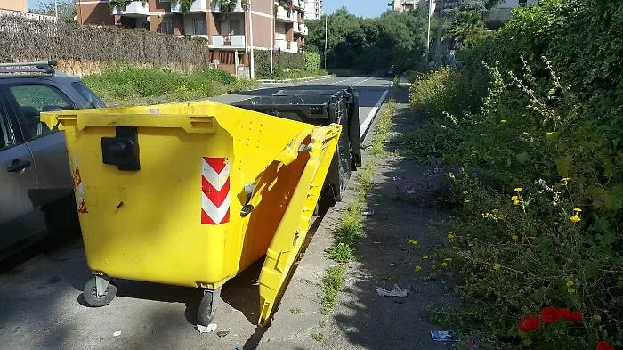 Catania via Salanitro: cassonetti vandalizzati