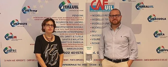 Elezioni Agrigento, la candidata sindaco, Marcella Carlisi, incontra il segretario generale della Uil, Gero Acquisto