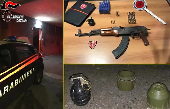 Catania, sequestrate a Monte Po armi da guerra a disposizione dei clan