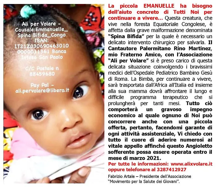 Associazione &ldquo;Ali per Volare&rdquo;: Un aiuto per la piccola Emanuelle