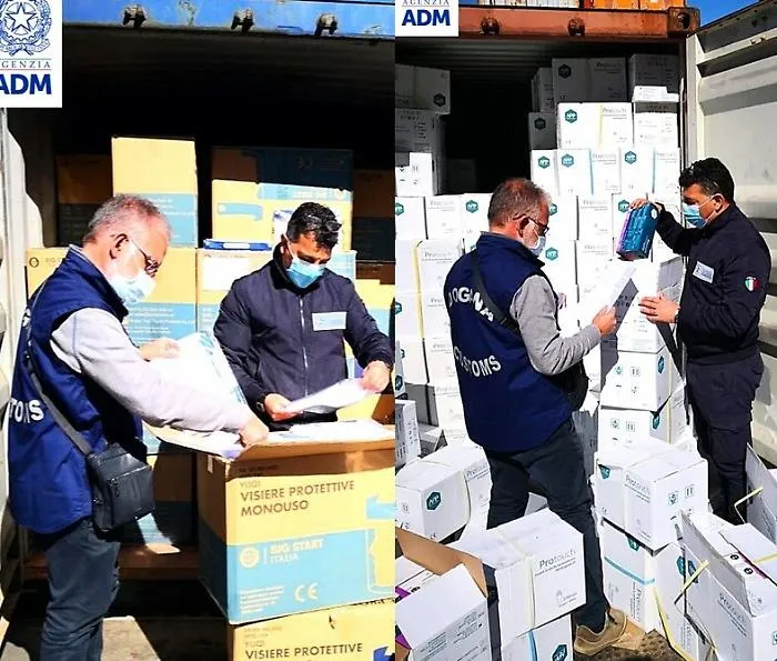 Covid, da Cina e Indonesia a Catania milioni di guanti e migliaia di visiere