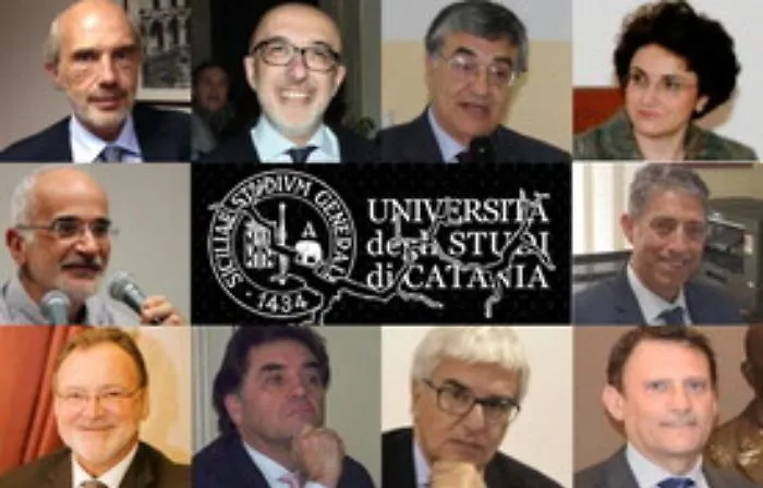Da sin in senso orario: i prof. Basile, Pignataro, Barone, Cavallaro, Monaco, Pennisi, Magnano di San Lio, Drago, Sessa e Gallo