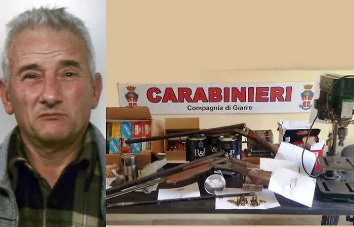 In casa aveva una &ldquo;santabarbara&rdquo; fai-da-te: arrestato 59enne di Giarre