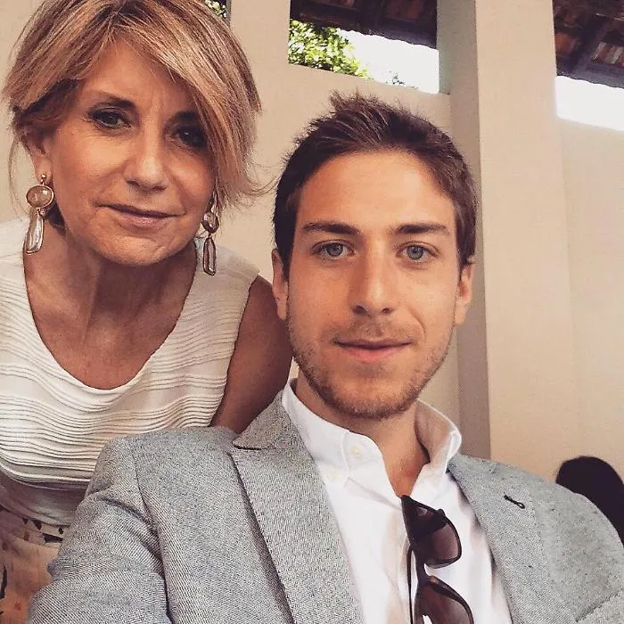 Tiziana Ferrario con il figlio Edoardo
