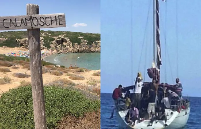 Sette migranti positivi al Covid tra i 60 arrivati a vela a Calamosche