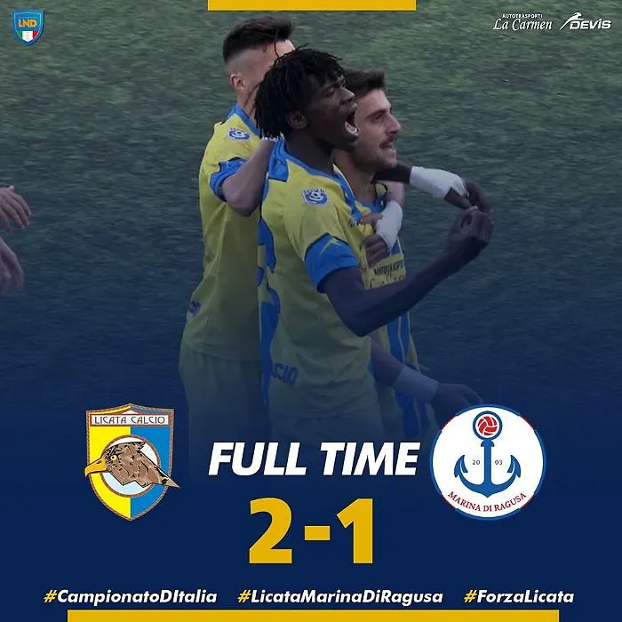 Calcio serie D: il Licata si regala tre punti sotto l'albero