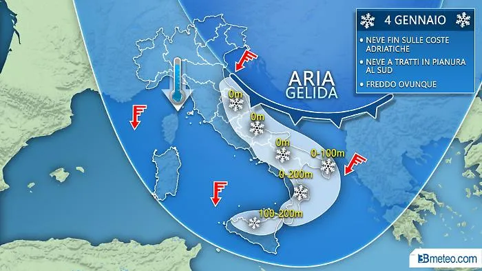 L'ondata di freddo entra nel vivo anche in Sicilia: ecco dove potrebbe nevicare
