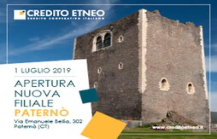 Dal 1&deg; luglio il Credito Etneo apre a Patern&ograve;