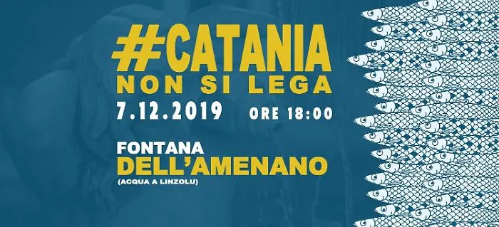 Le Sardine catanesi si radunano, ovviamente in Pescheria