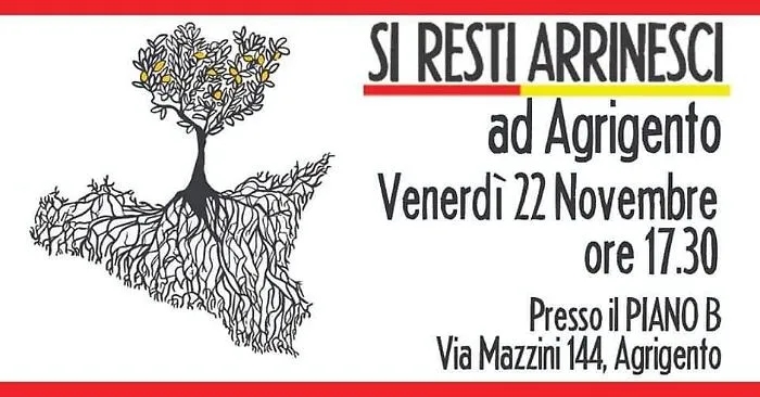 "Si resti arrinesci" il 22 novembre ad Agrigento