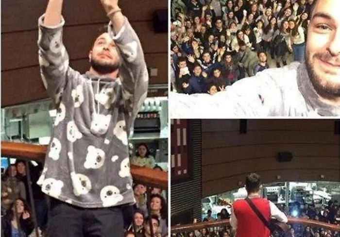 Lorenzo Fragola fa colazione in pigiama da McDonald&rsquo;s a Catania: fan in delirio
