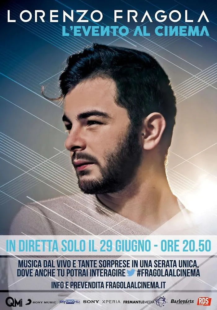Lorenzo Fragola, l&rsquo;evento al cinema: biglietti omaggio per 50 lettori