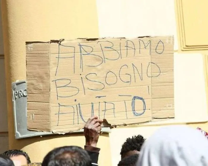 Agrigento, protesta dei richiedenti asilo