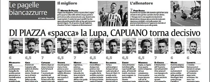 Akragas Lupa Castelli Romani 3 a 0 Di Piazza &laquo;spacca&raquo; la Lupa, Capuano decisivo