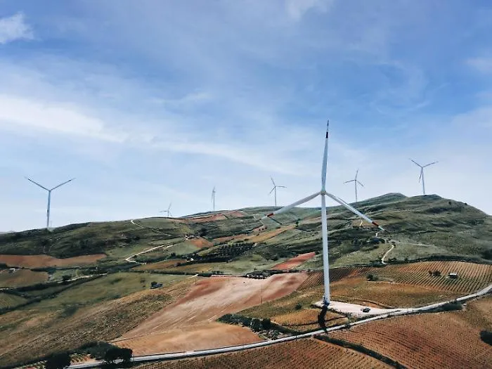 La centrale eolica di Alcamo in Sicilia