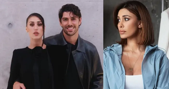 da sinistra Cecilia Rodriguez, Ignazio Moser, Belen Rodriguez
