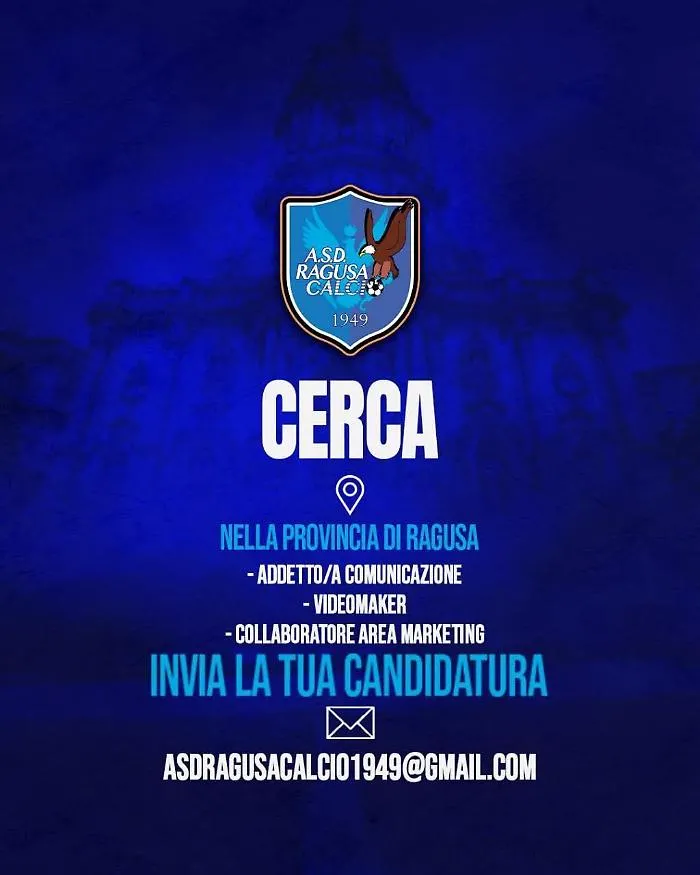 Clamorosa gaffe del Ragusa calcio, l'annuncio sul marketing ha per sfondo il duomo di Modica