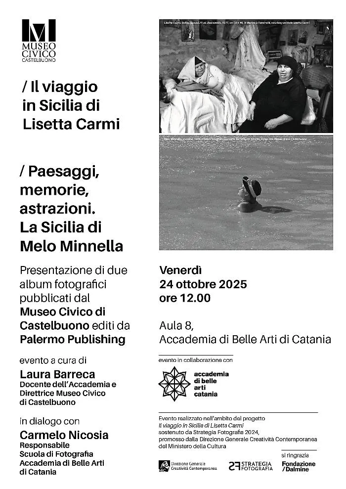 Sguardi sulla Sicilia: Lisetta Carmi e Melo Minnella all'Accademia di Belle Arti di Catania