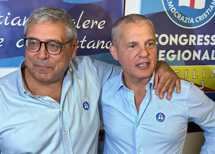 da sinistra Tot&ograve; Cuffaro, Stefano Cirillo