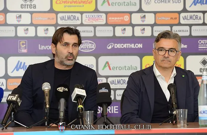 Il tecnico Viali e il ds Pastore 